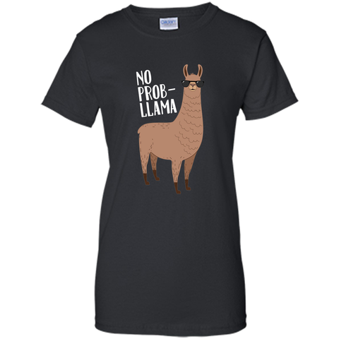 No Prob Llama - Funny Cute Llama Quote Illustration T Shirt