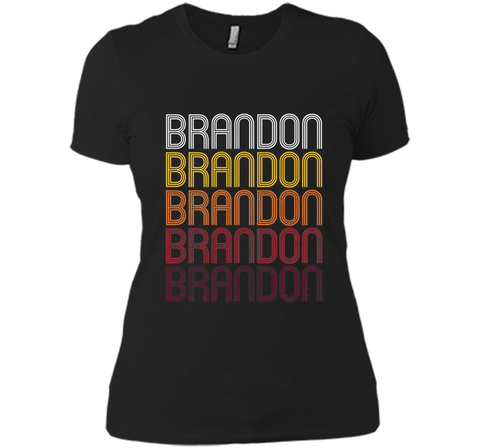 Brandon Retro Wordmark Pattern - Vintage Style T-shirt