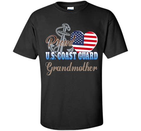 Proud U.S. Coast Guard Grandmother Patriotic Heart T Shirt shirt