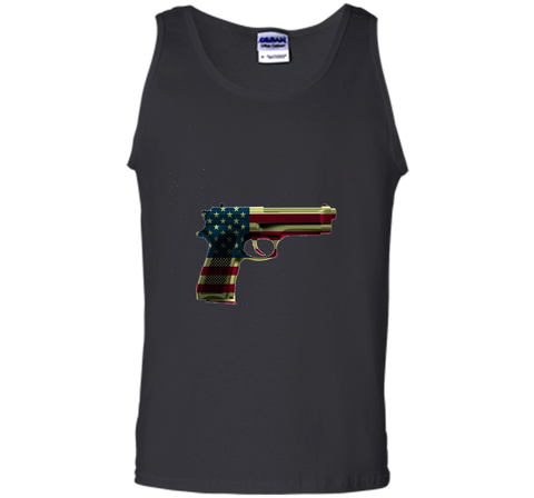 Red White And Blue Gun Flag  4TH Of July T-shirt