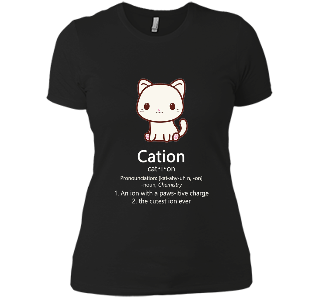 Cute Science Cat T-Shirt Cation Chemistry Pawsitive Element