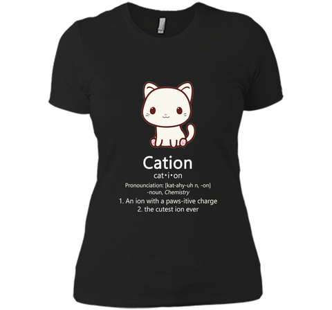 Cute Science Cat T-Shirt Cation Chemistry Pawsitive Element