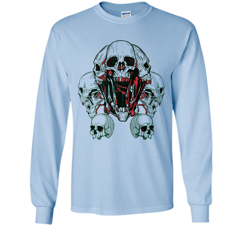 SKULLS - human skull - skeleton - horror - macabre t-shirt