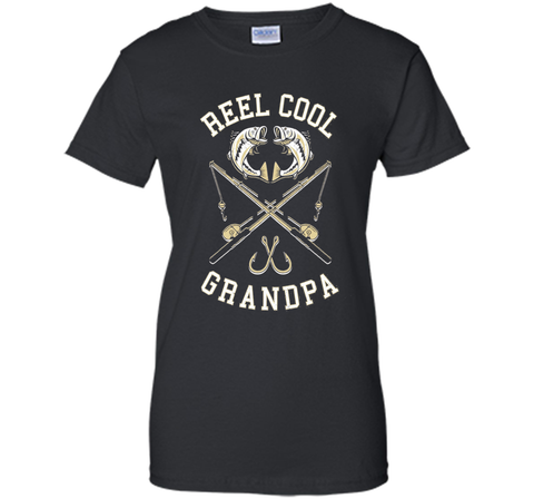 Mens Reel Cool Grandpa Funny Fishing T-Shirt