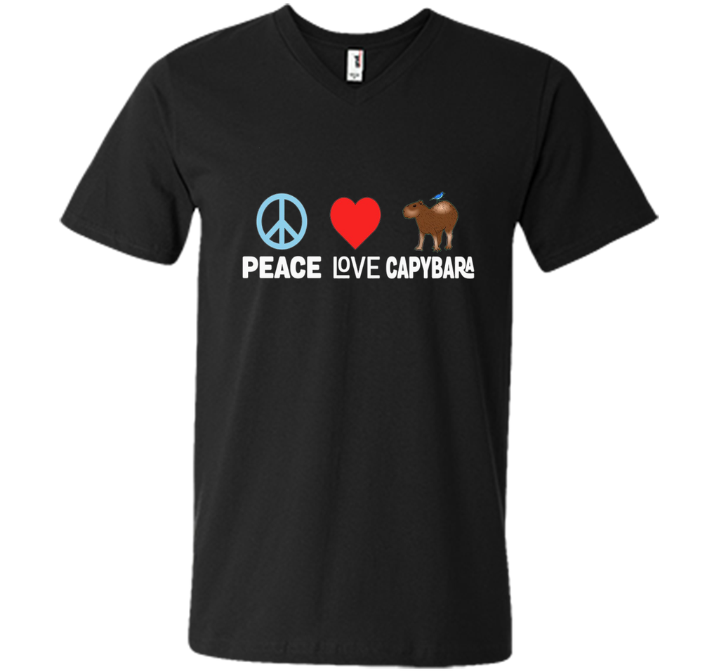 Peace Love Capybara T-Shirt - Funny Animal Giant Rodent Tee