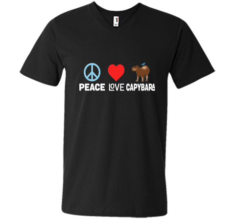 Peace Love Capybara T-Shirt - Funny Animal Giant Rodent Tee