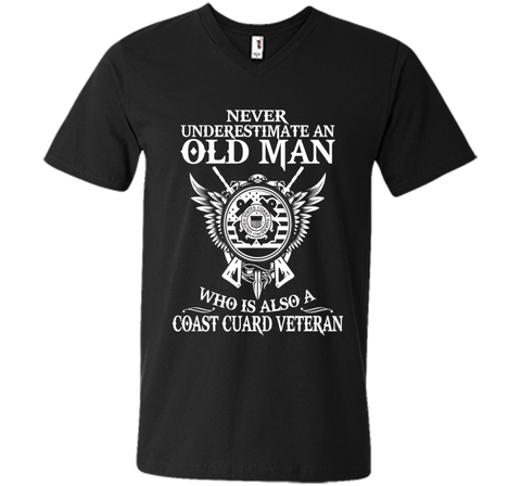 Never underestimate an old man coast guard veteran tshirt shirt