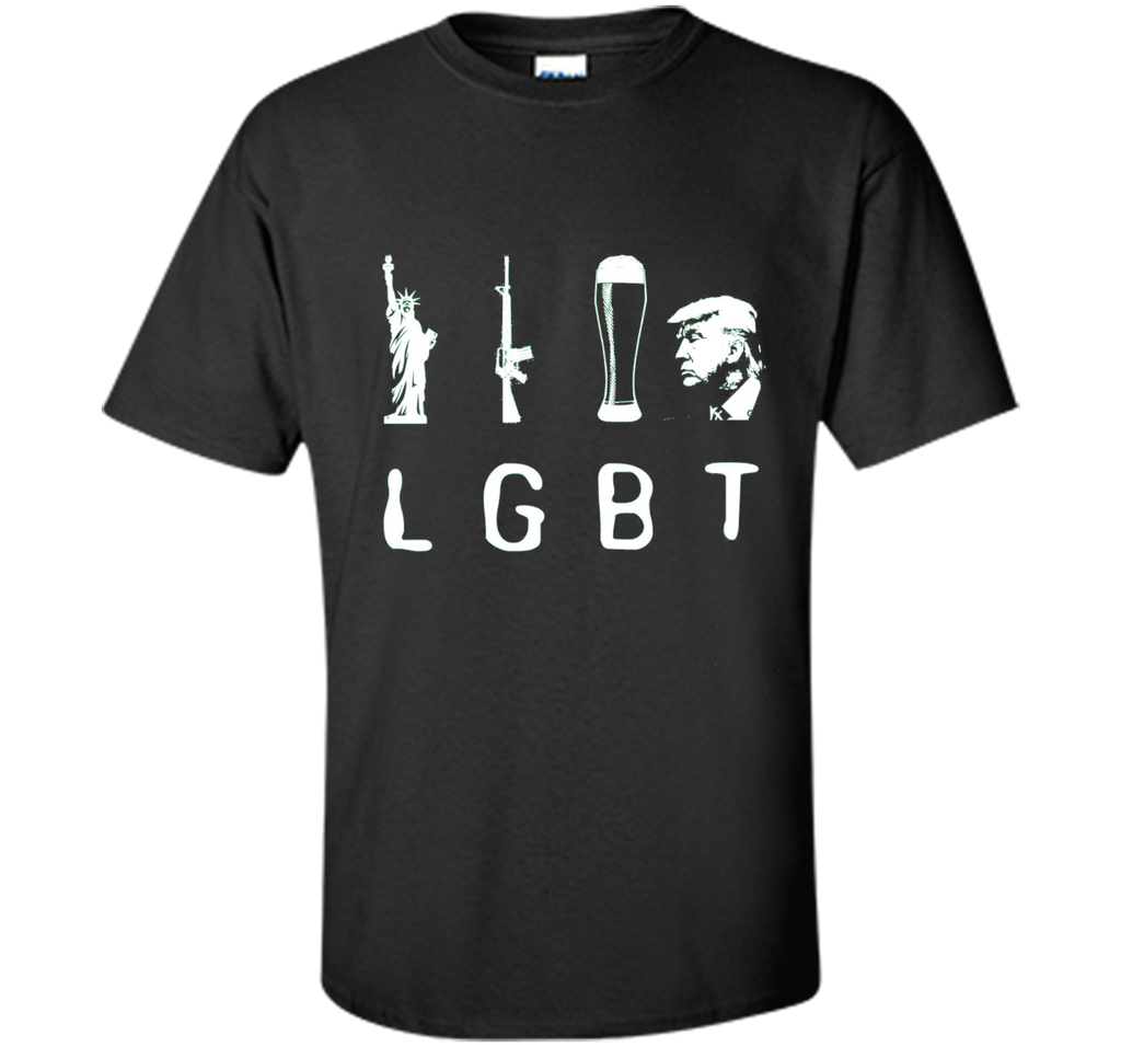 Liberty Guns Beer Trump T-Shirt Funny LGBT Shirt