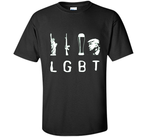 Liberty Guns Beer Trump T-Shirt Funny LGBT Shirt