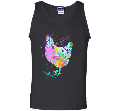 Chicken T-Shirt, Watercolor Splash Love Chickens Tee Shirt