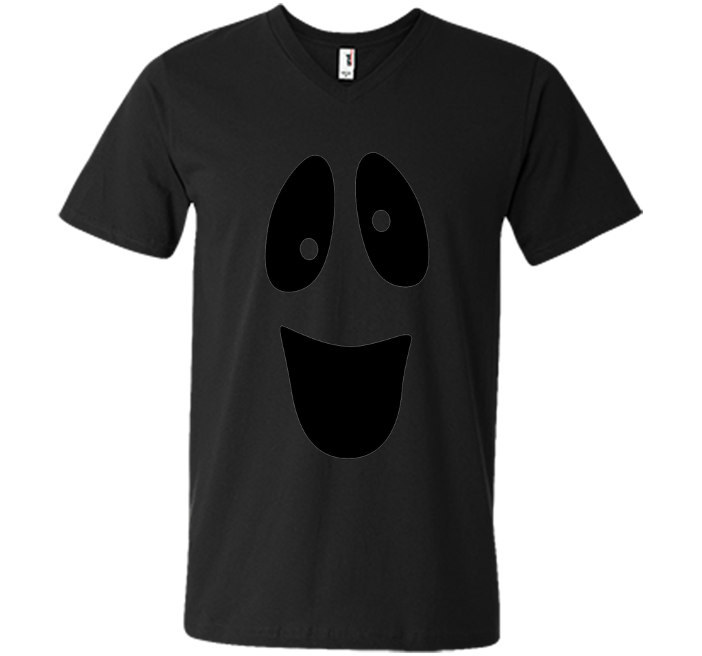 Funny Ghost Face Halloween Mens Printed V-Neck T