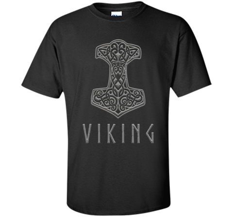 Thor's Hammer Mjolnir and Viking Silver T-Shirt