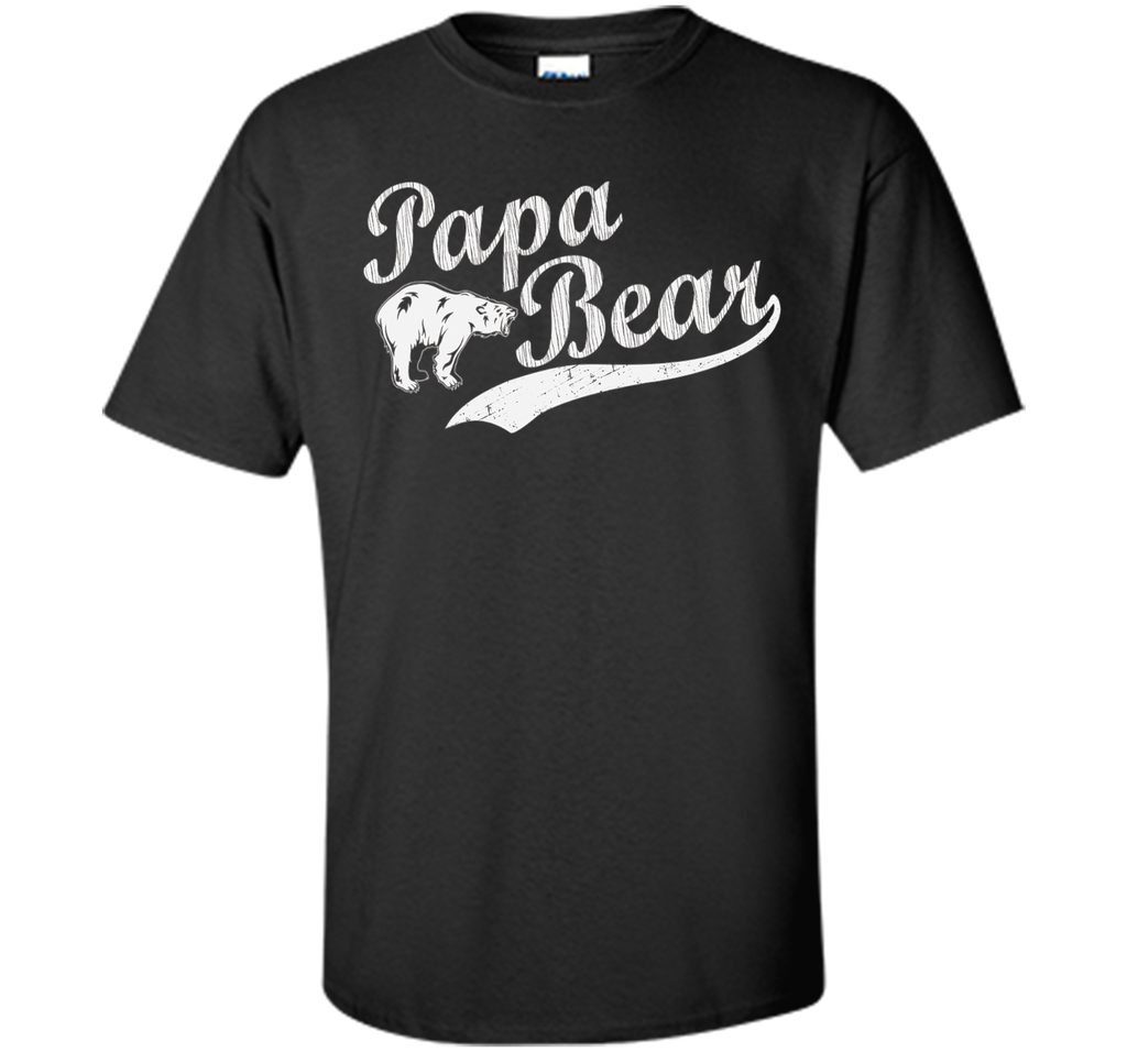 Men's Papa Bear T Shirt Father's Day Dad Gift