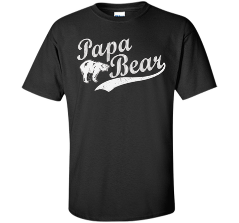 Men's Papa Bear T Shirt Father's Day Dad Gift