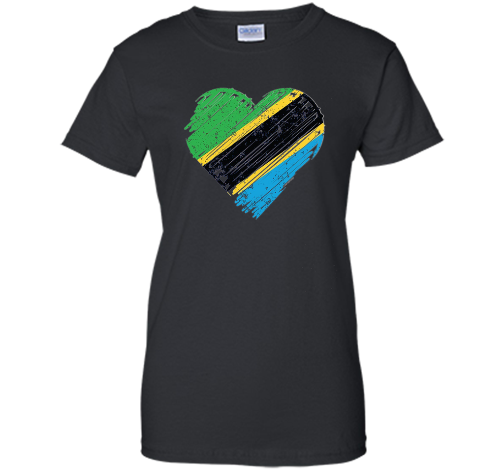 Tanzania Flag Shirt Heart Flag Of Tanzania T Shirt