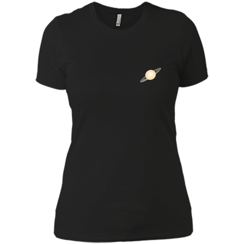 Saturn Rings Planet Space Small Logo T-Shirt