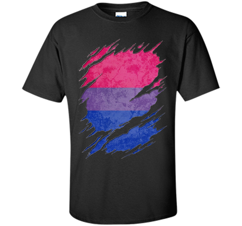 Bisexual Pride Flag Ripped T-Shirt