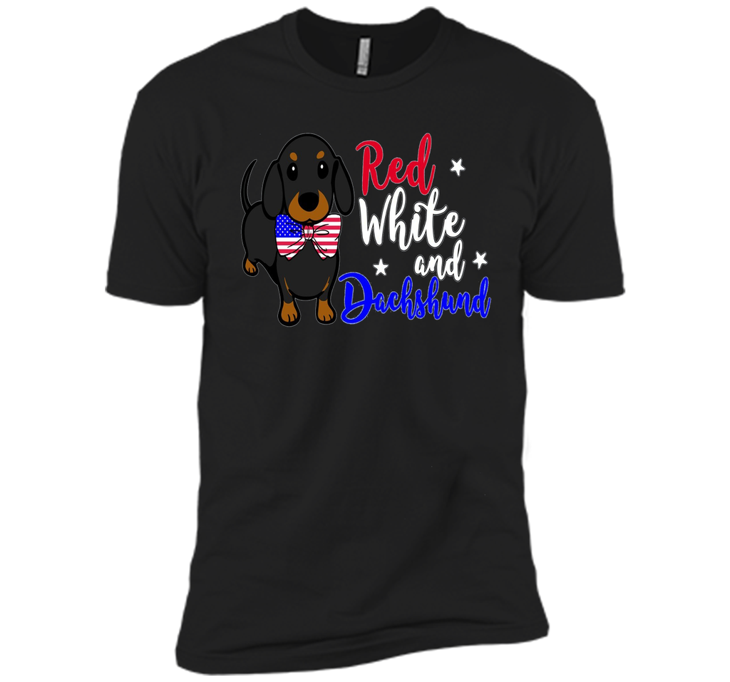 Red White and Dachshund Patriotic Dachshund lover T-Shirt