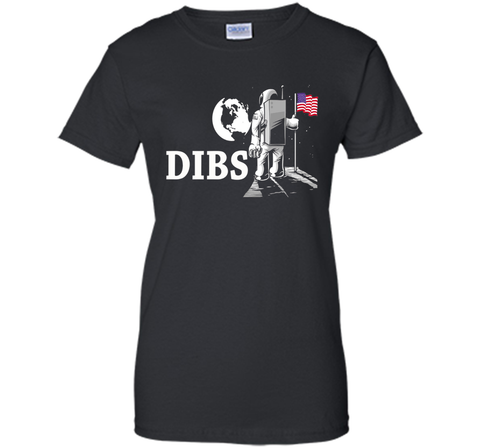 July 4th Dibs USA Flag On Moon Astronaut Space T-Shirt