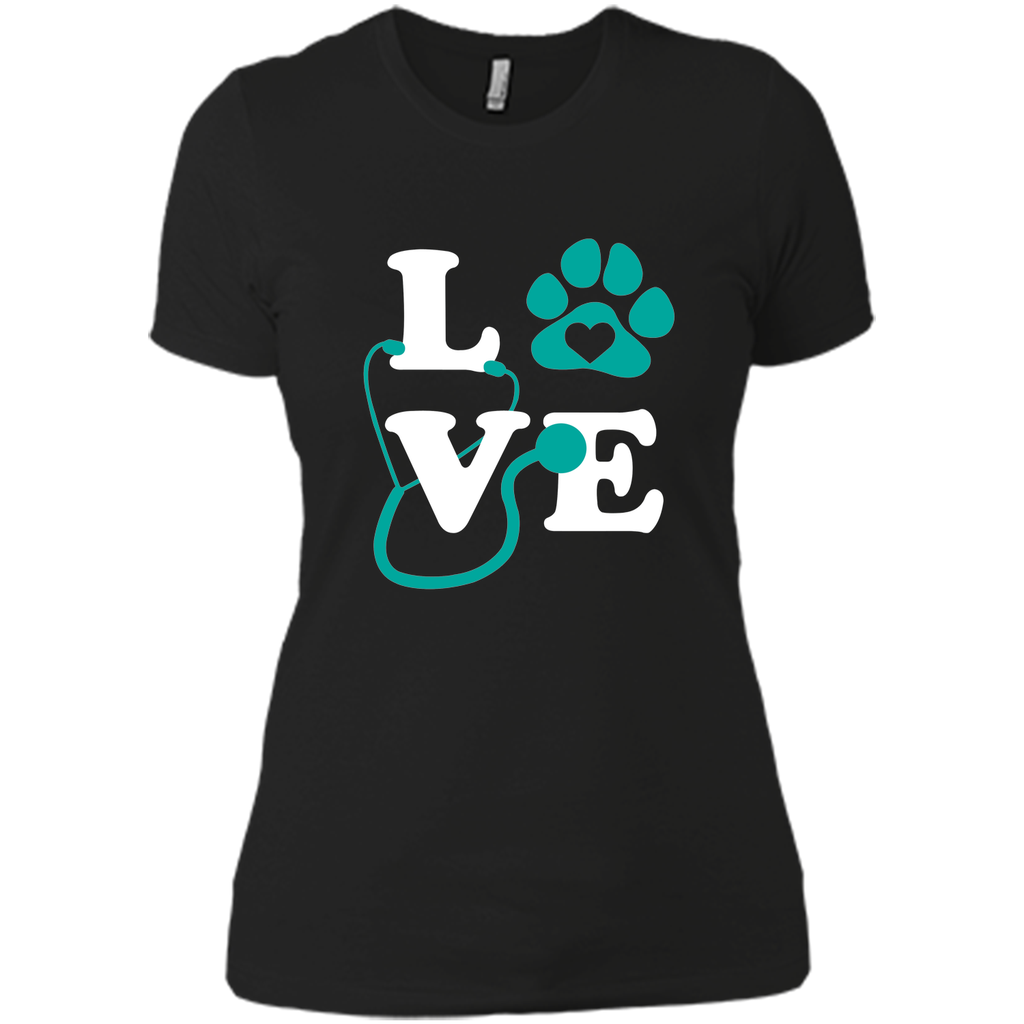 love veterinary medicine shirt cute letters pawprint gift