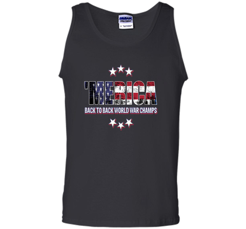 Merica Back to Back World Champs T-Shirt Fourth of July Tee