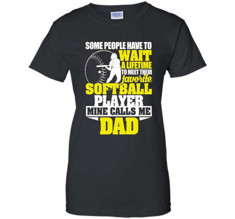 Softball Player Mine Calls Me Dad Shirt Fathers Day Gifts
