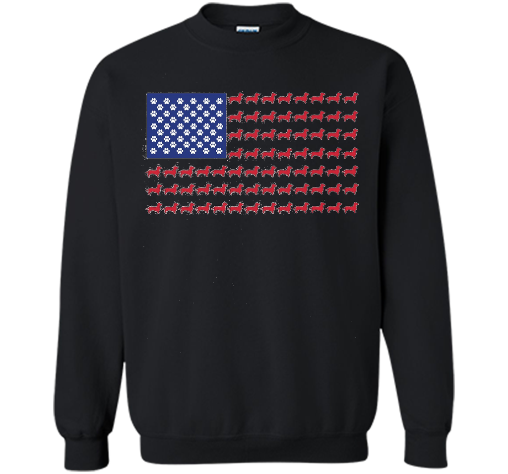 Dachshund T-Shirt - Cute American Flag 4th of July