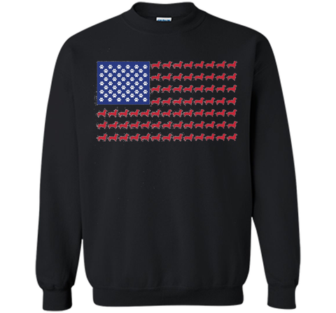 Dachshund T-Shirt - Cute American Flag 4th of July