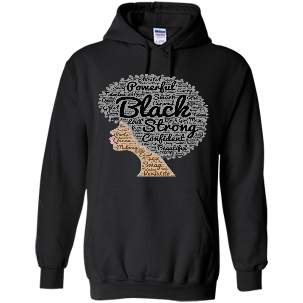 Afro Word Art Natural Hair T-Shirt for Black Women