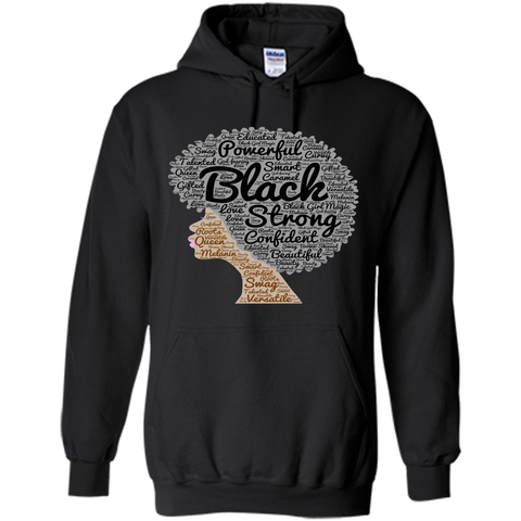 Afro Word Art Natural Hair T-Shirt for Black Women