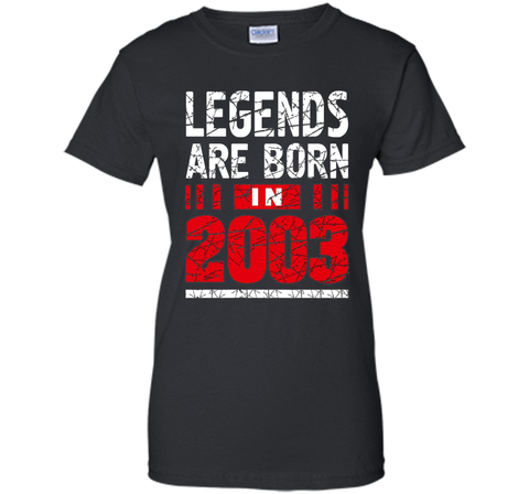 Legends Are Born in 2003 T Shirt Birthday Teenager Gift 14th