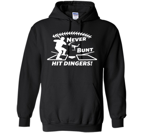 Funny Never Bunt Hit Dingers Baseball Hitter T-shirt