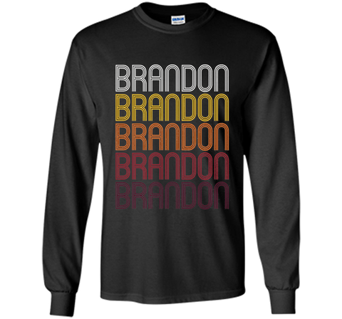 Brandon Retro Wordmark Pattern - Vintage Style T-shirt