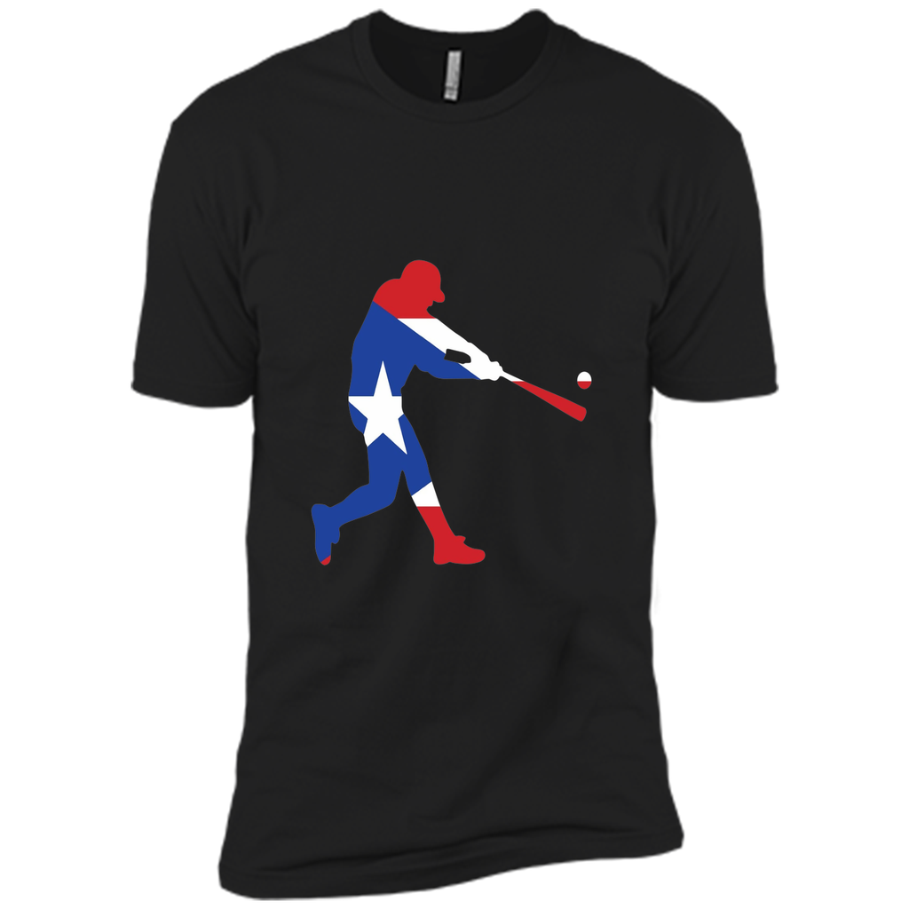 Puerto Rico Baseball T Shirt PR Batter Classic Flag T-Shirt