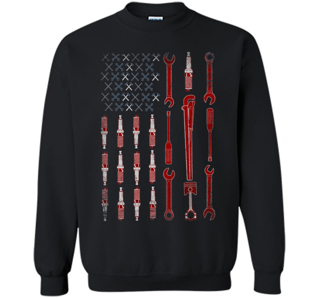 Mechanic Shirt: The Official Mechanic USA Flag T-Shirt