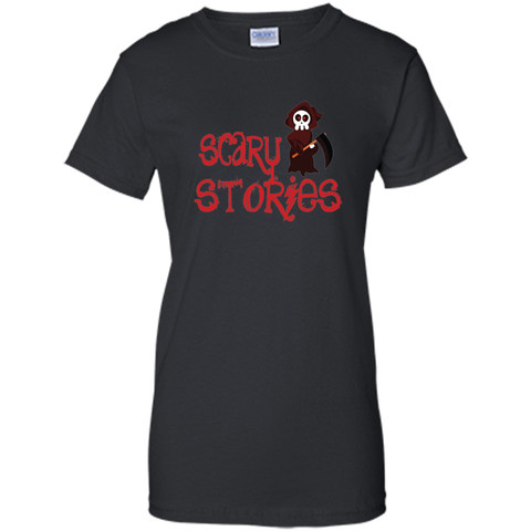 Death and scary stories halloween t shirt Ladies Custom