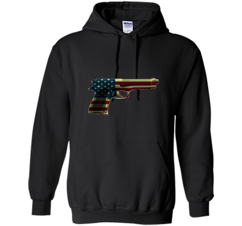 Red White And Blue Gun Flag  4TH Of July T-shirt