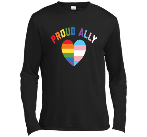 Proud Ally LGBT Rainbow Heart - Gay Pride Month T-Shirt