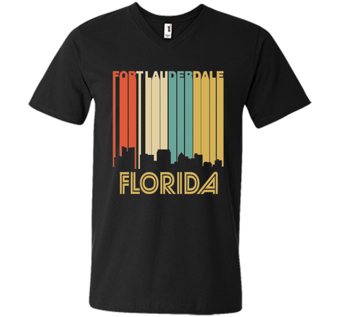 Retro 1970's Style Fort Lauderdale Florida Skyline T-Shirt