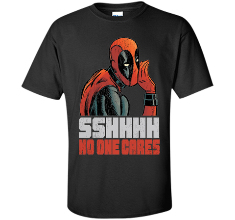Marvel Deadpool SSHHHH No One Cares Whisper Graphic T-Shirt