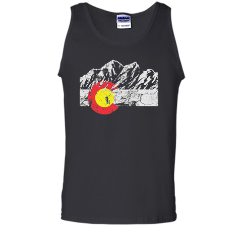 Colorado Flag Moutain Vintage T Shirt - Colorado Day Shirts