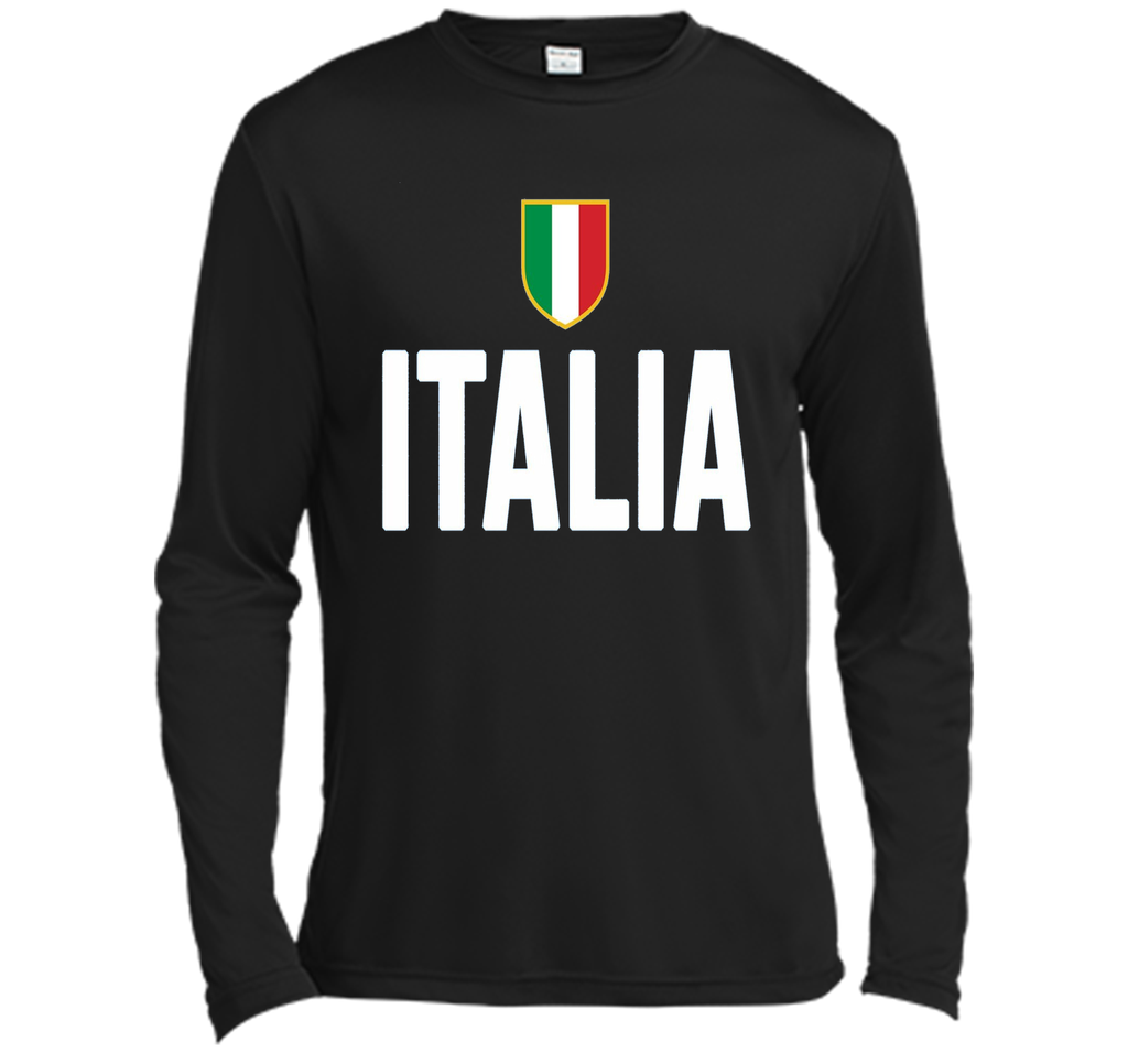 ITALIA T-Shirt Italian Flag Italy Pride Patriotic Blue Tee