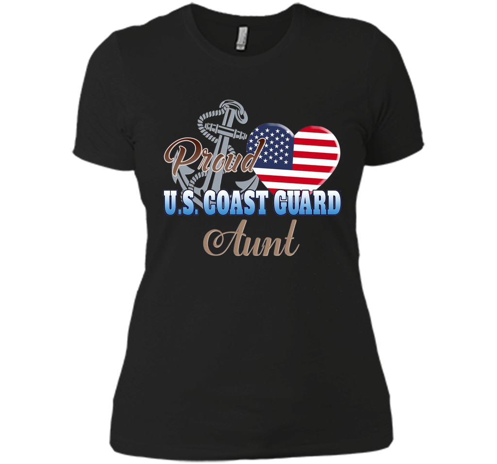 Proud U.S. Coast Guard Aunt Patriotic Heart T Shirt shirt