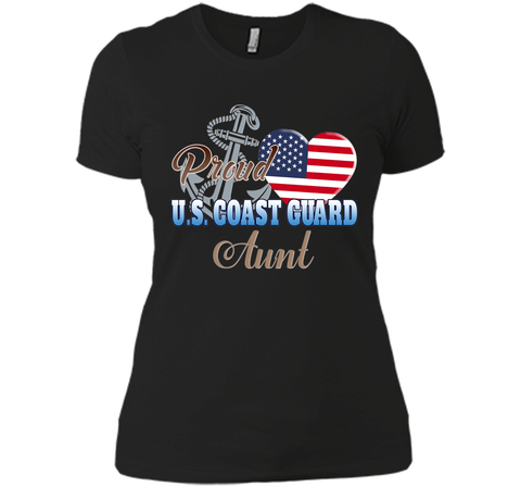 Proud U.S. Coast Guard Aunt Patriotic Heart T Shirt shirt