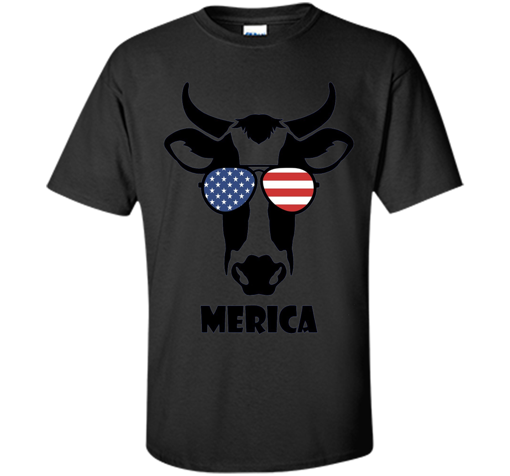 Merica Memorial Day Cow T-Shirt