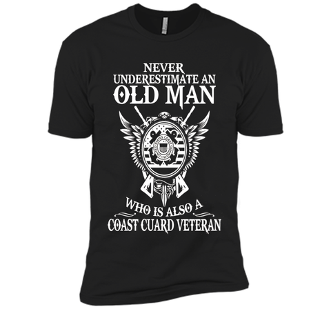 Never underestimate an old man coast guard veteran tshirt shirt