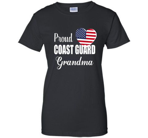 Proud Coast Guard Grandma Patriotic Heart T Shirt t-shirt
