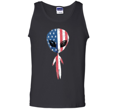 Alien With American Flag T-shirts For 4th Of July