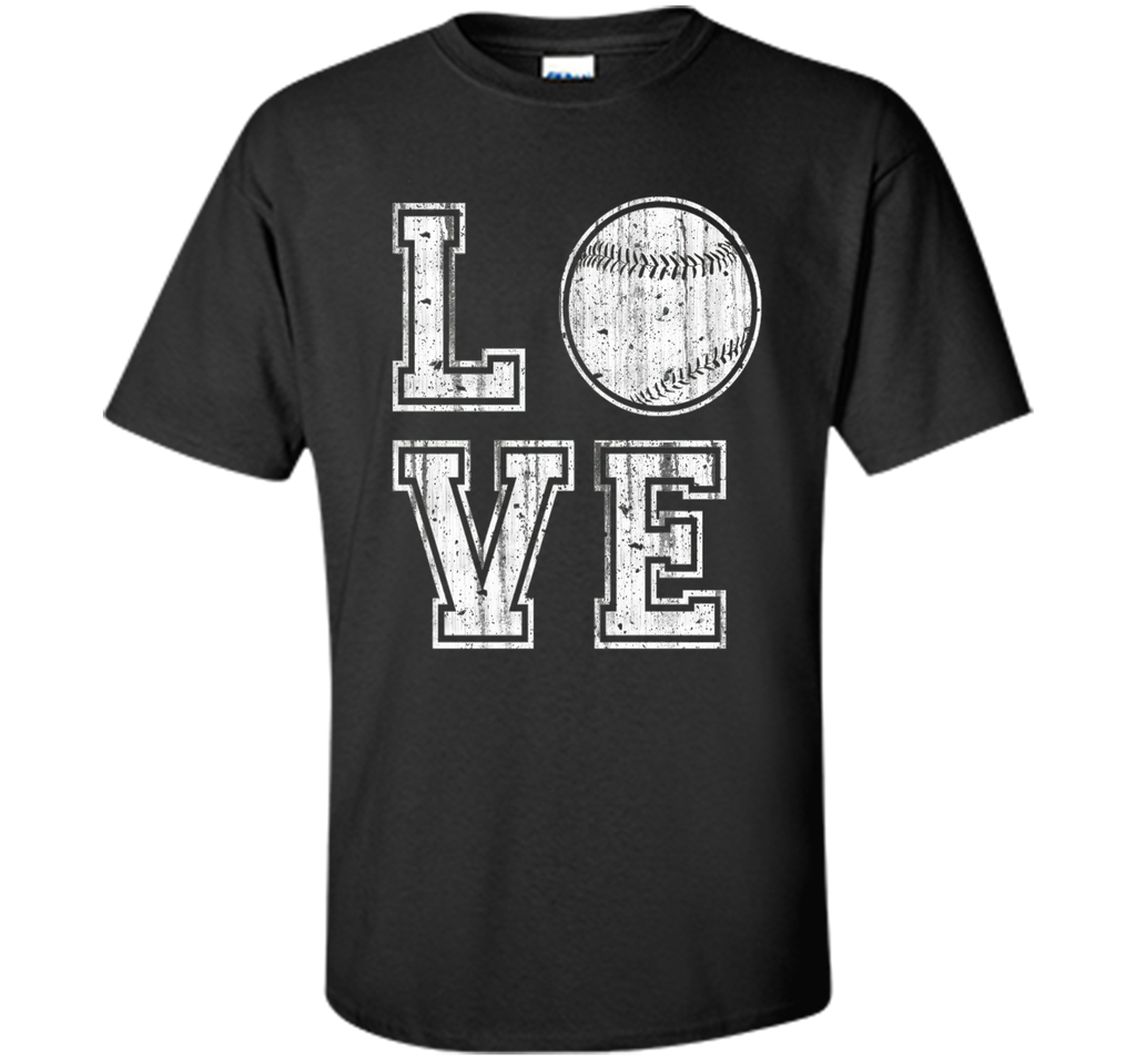 I Love Baseball Ball T Shirt Baseball Gift for Mom Dad Fan