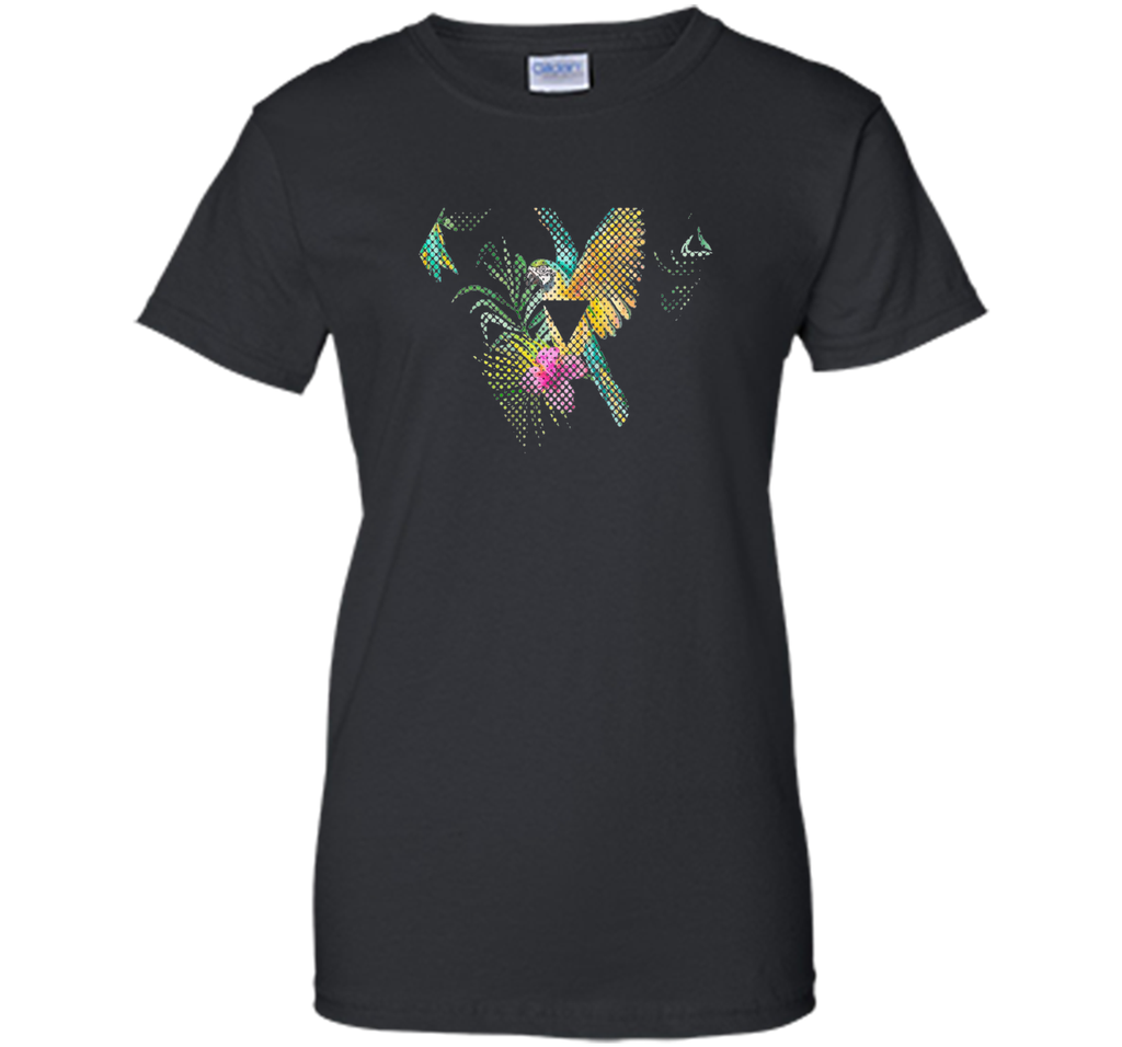 Tropical Parrot Dotted Triangle Trendy Shirt
